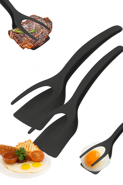 2-in-1 Flip Spatula Tongs