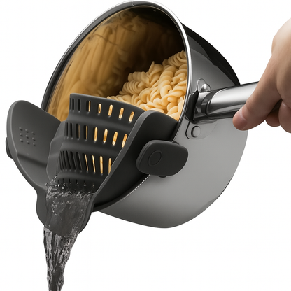 Adjustable Clip-On Silicone Strainer