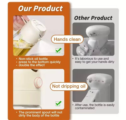 2-in-1 Oil Spray & Pour Bottle (500ml)