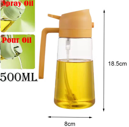 2-in-1 Oil Spray & Pour Bottle (500ml)