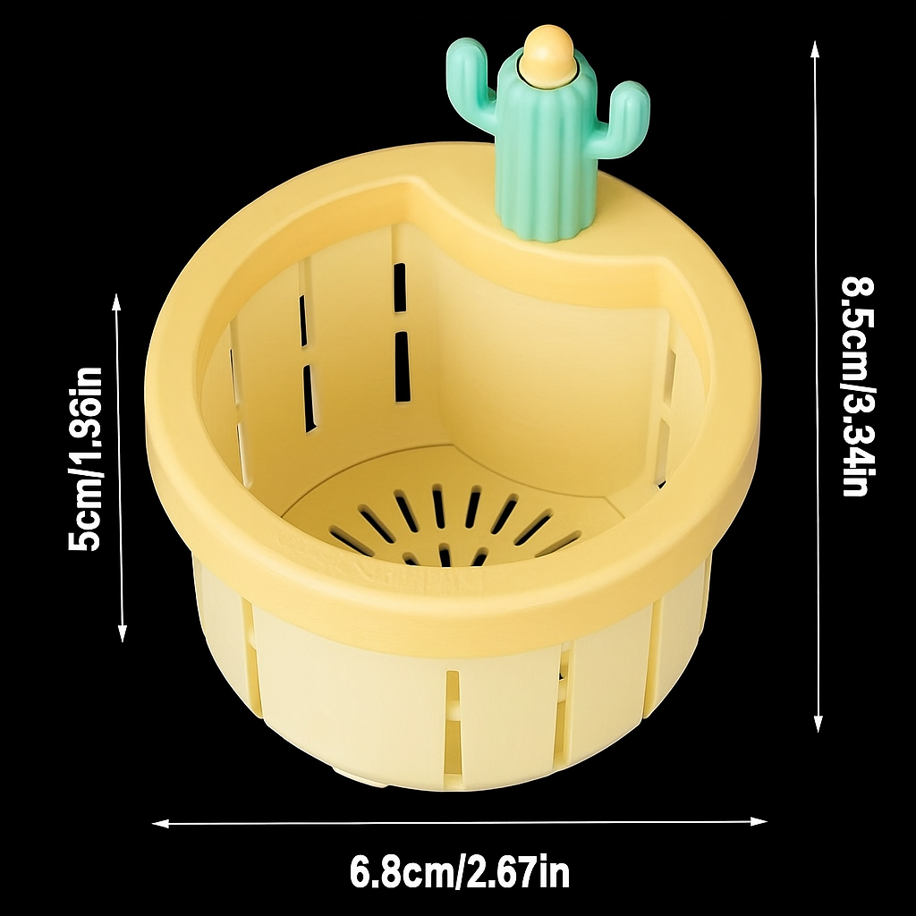 Cactus Sink Drain Strainer Press Automatic Dumping Basket Multi Functional Filter Net for Kitchen Use