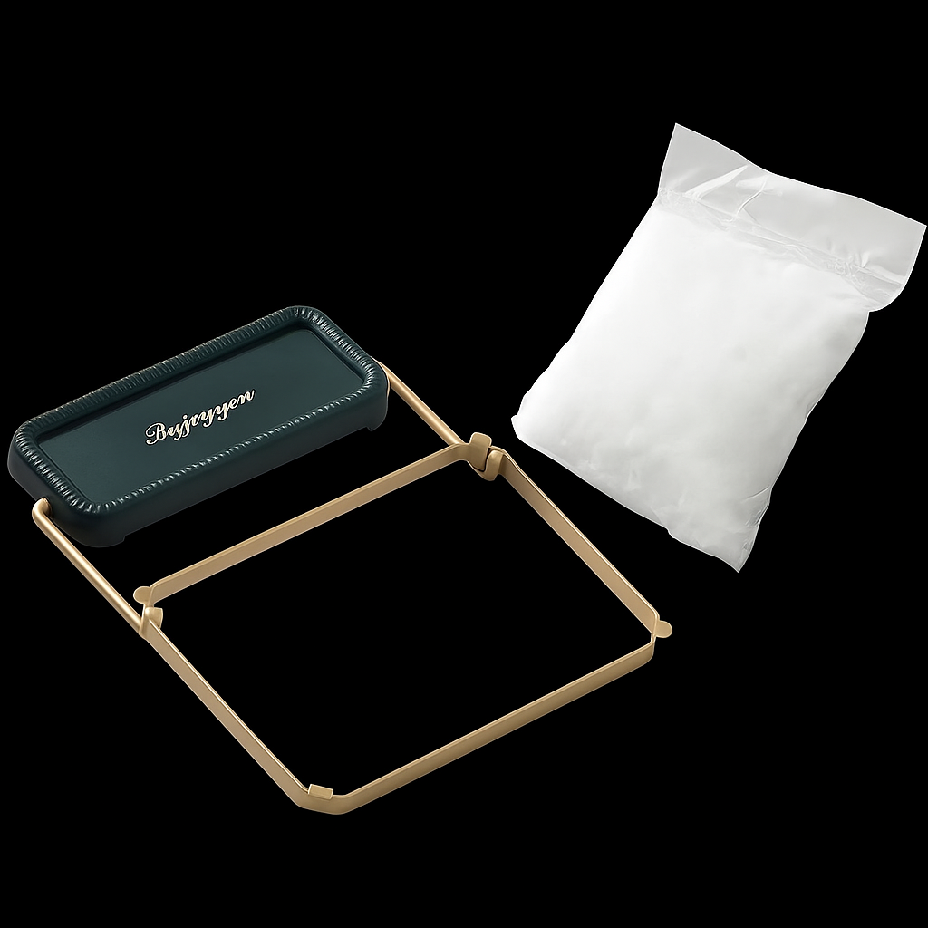 Foldable Sink Strainer Rack, Durable Kitchen Filter Stand & Waste Collector (Free 50 Bags)