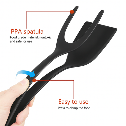 2-in-1 Flip Spatula Tongs
