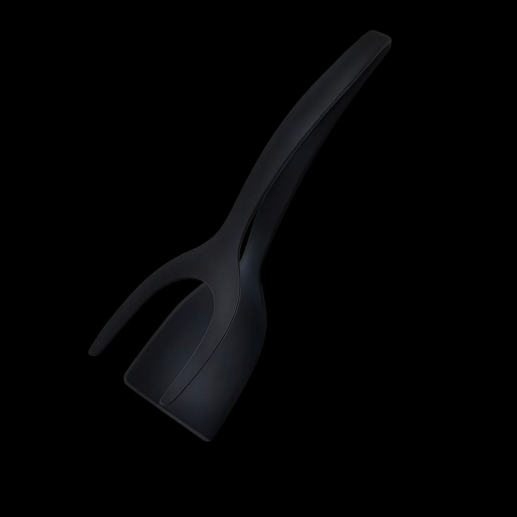 New 2 in 1 Grip Flip Spatula Tongs Egg Flipper Spatula Nylon Non Stick Coating Pancake Fish French Toast Omelet Making Tool