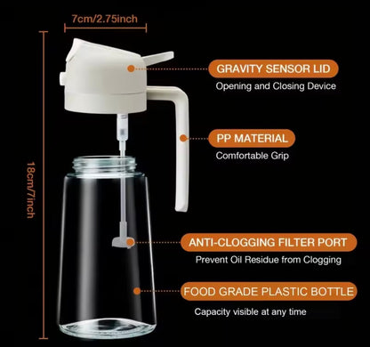 2-in-1 Oil Spray & Pour Bottle (500ml)