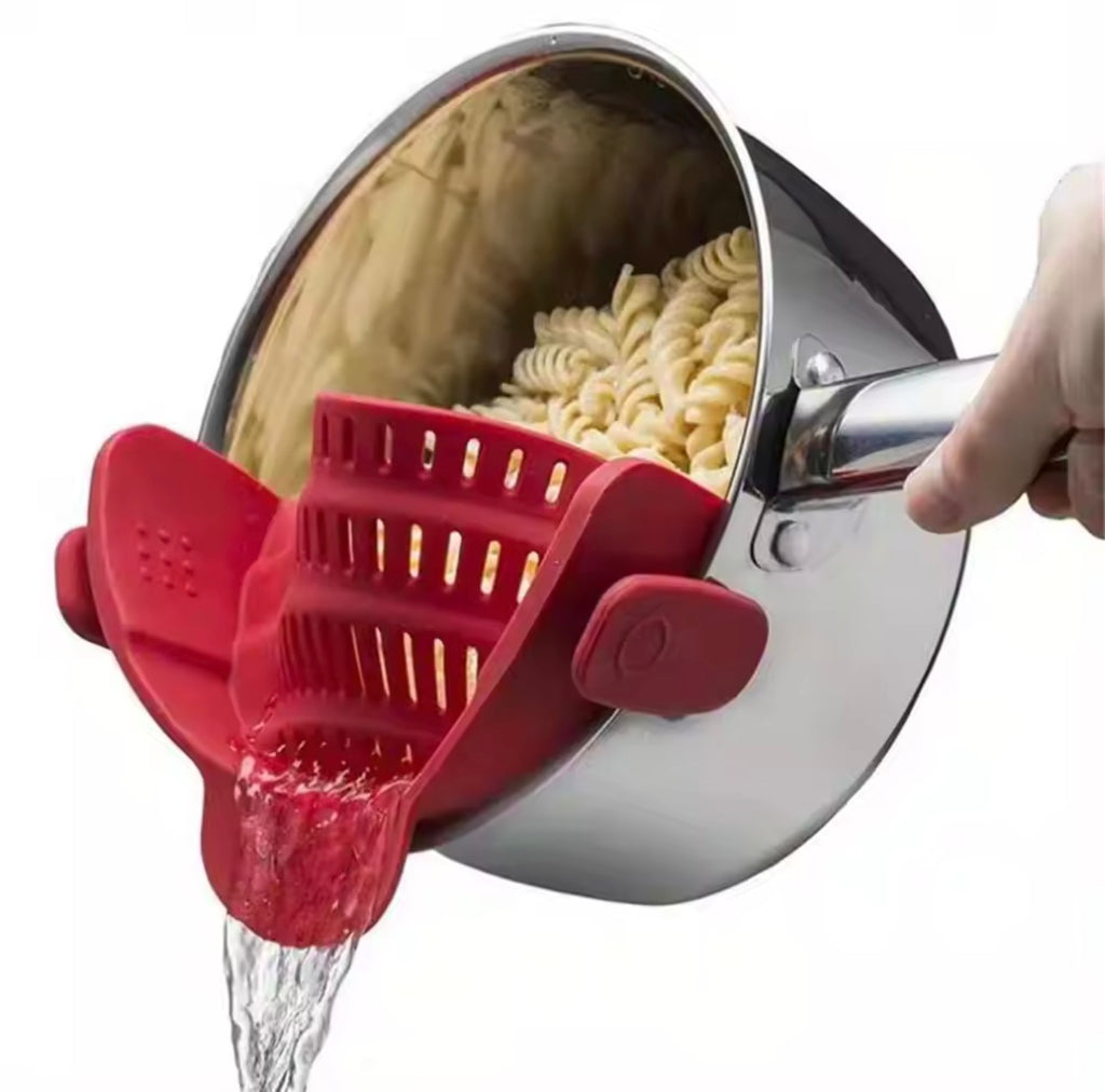 🇺🇸 US Free Shipping (No Minimum Spend) MTK Adjustable Clip-On Pot Strainer — Fits Pots, Pans & Bowls, Effortless Draining