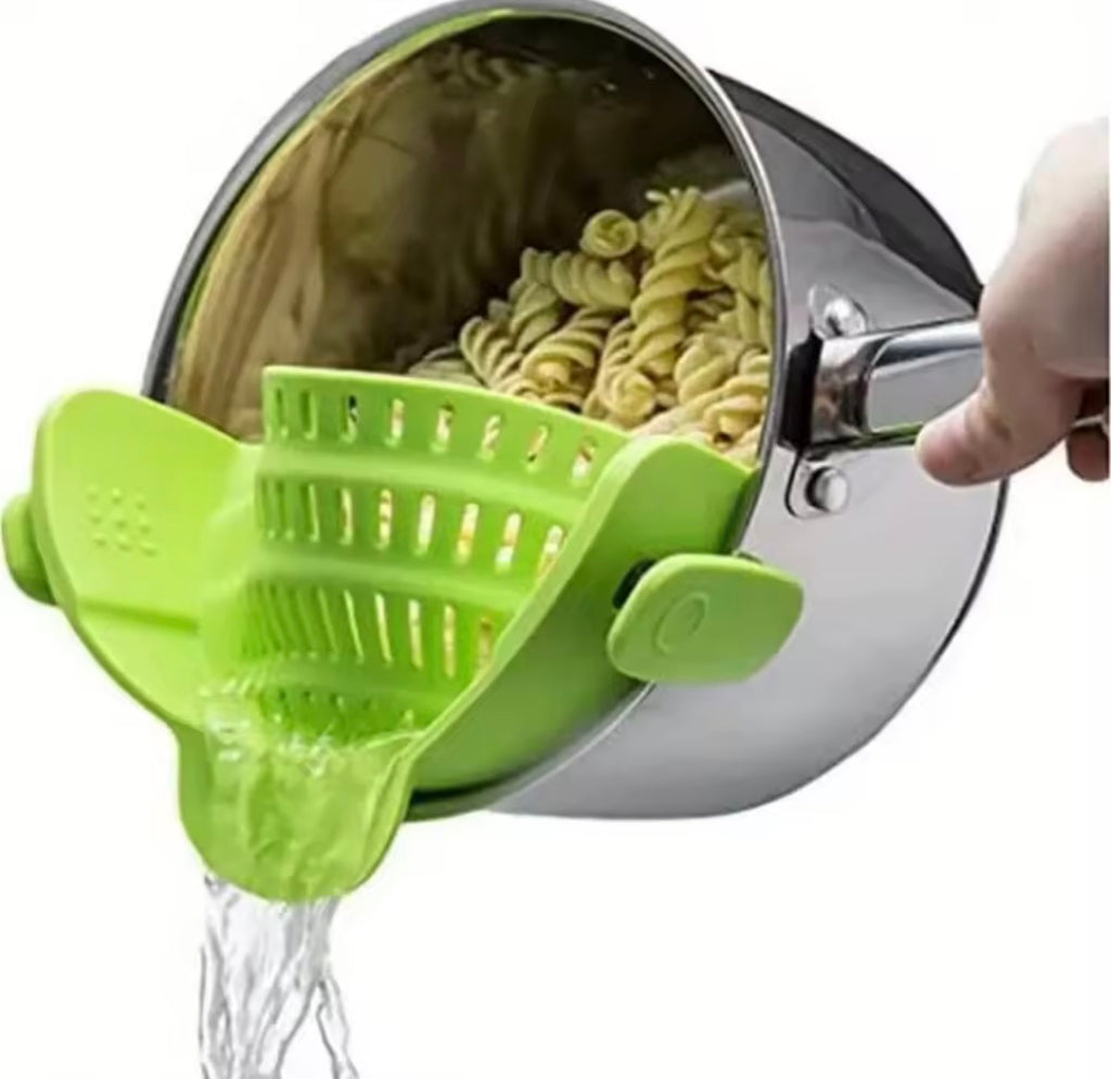 🇺🇸 US Free Shipping (No Minimum Spend) MTK Adjustable Clip-On Pot Strainer — Fits Pots, Pans & Bowls, Effortless Draining