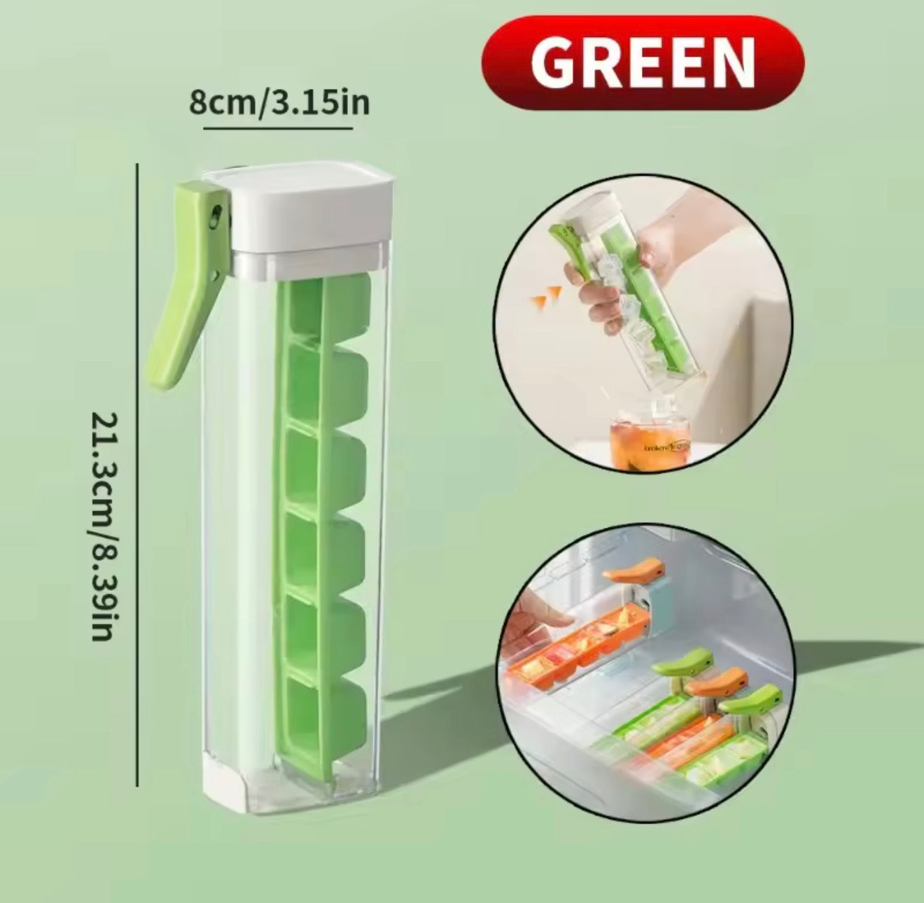 MTK Feixiang Press Ice Cube Tray — Food-Grade, Single-Cube Design for Easy, Clean & Contact-Free Ice at Home