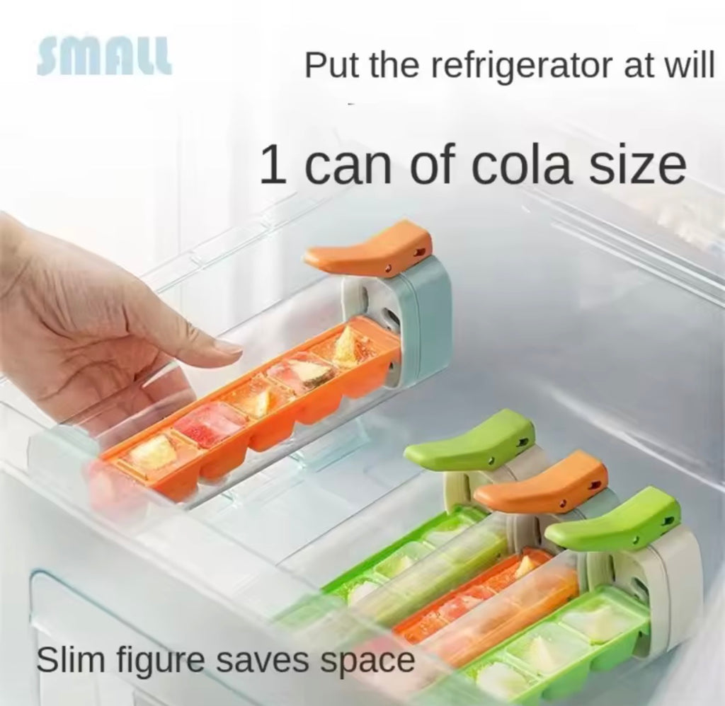 MTK Feixiang Press Ice Cube Tray — Food-Grade, Single-Cube Design for Easy, Clean & Contact-Free Ice at Home