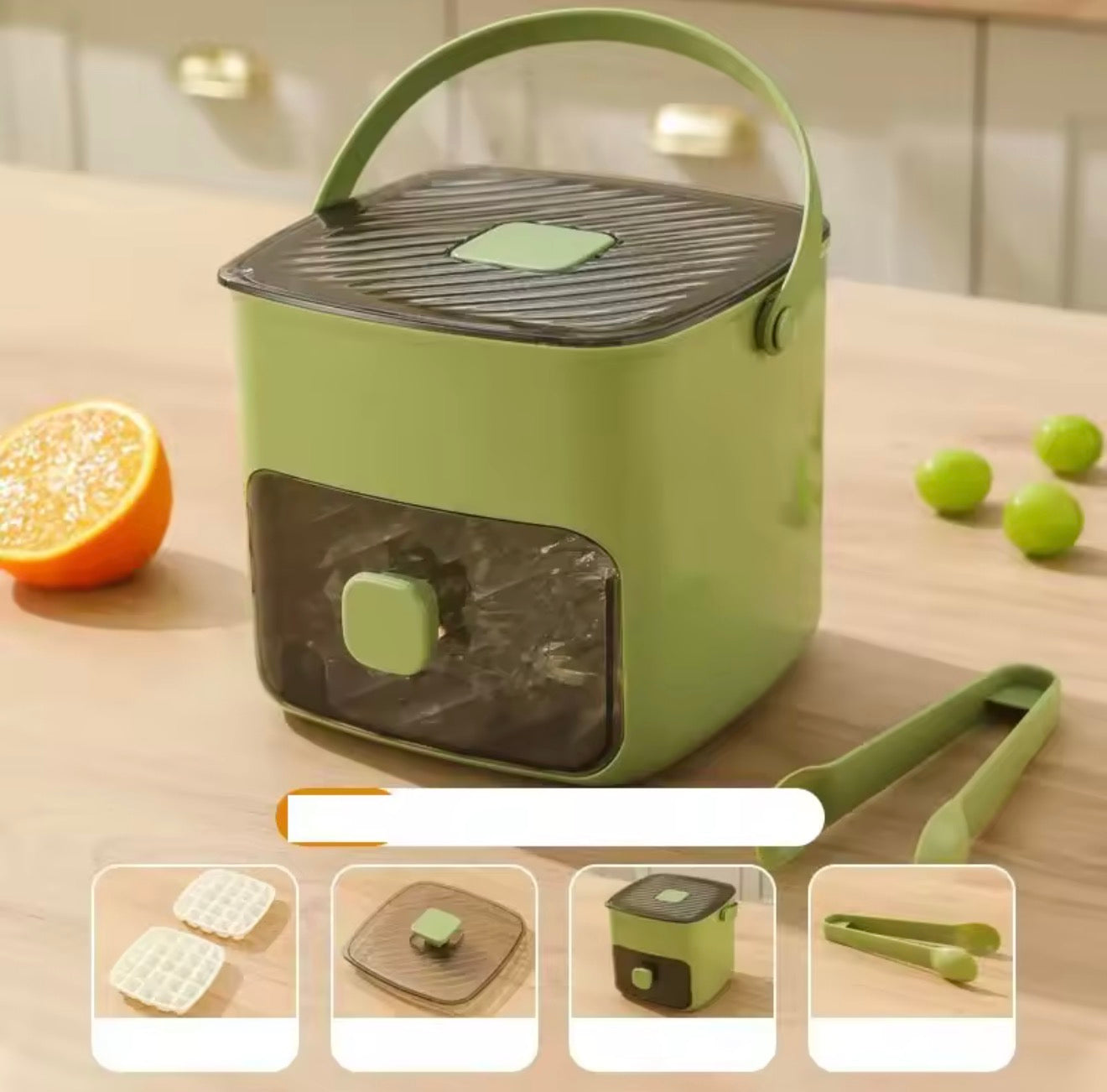 🇺🇸 US Free Shipping for US (No Minimum Spend) MTK Press Ice Tray — Double Layer, Extra Large Capacity, Includes Handle and Free Ice Tongs, Perfect for Parties and Home Use