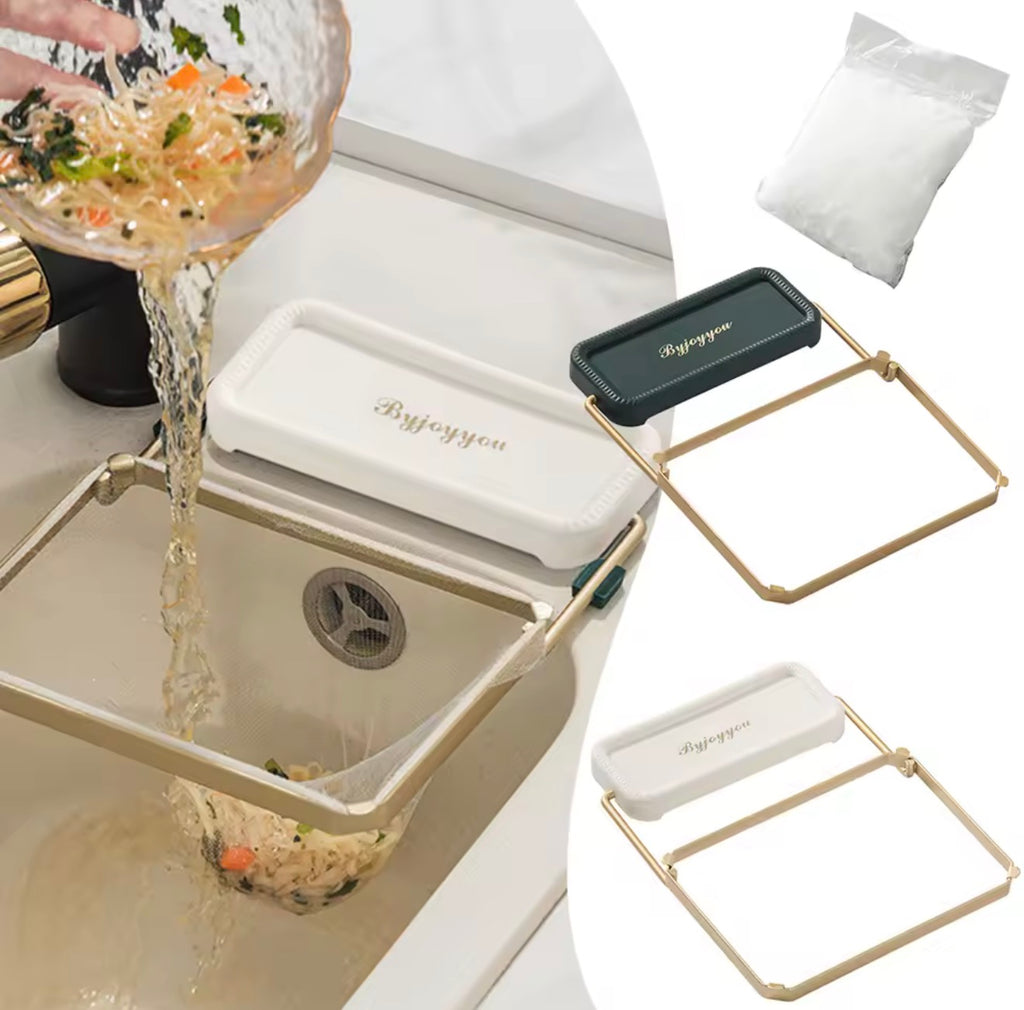 🇺🇸 US Free Shipping (No Minimum Spend) MTK High Quality Foldable Sink Strainer Bag Rack Kitchen Filter Stand Waste Collector Disposable Mesh Bags (Free 50 Bags)