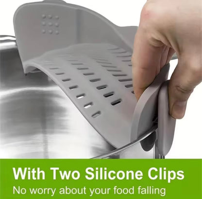 Adjustable Clip-On Silicone Strainer