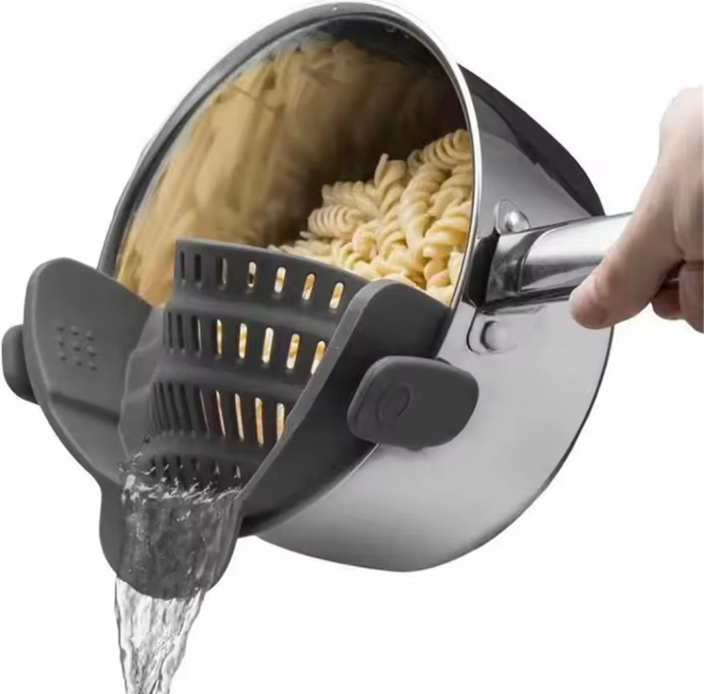 🇺🇸 US Free Shipping (No Minimum Spend) MTK Adjustable Clip-On Pot Strainer — Fits Pots, Pans & Bowls, Effortless Draining