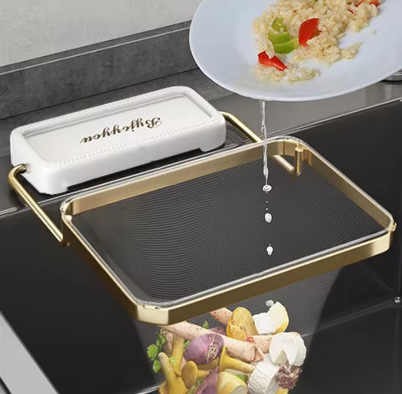 🇺🇸 US Free Shipping (No Minimum Spend) MTK High Quality Foldable Sink Strainer Bag Rack Kitchen Filter Stand Waste Collector Disposable Mesh Bags (Free 50 Bags)