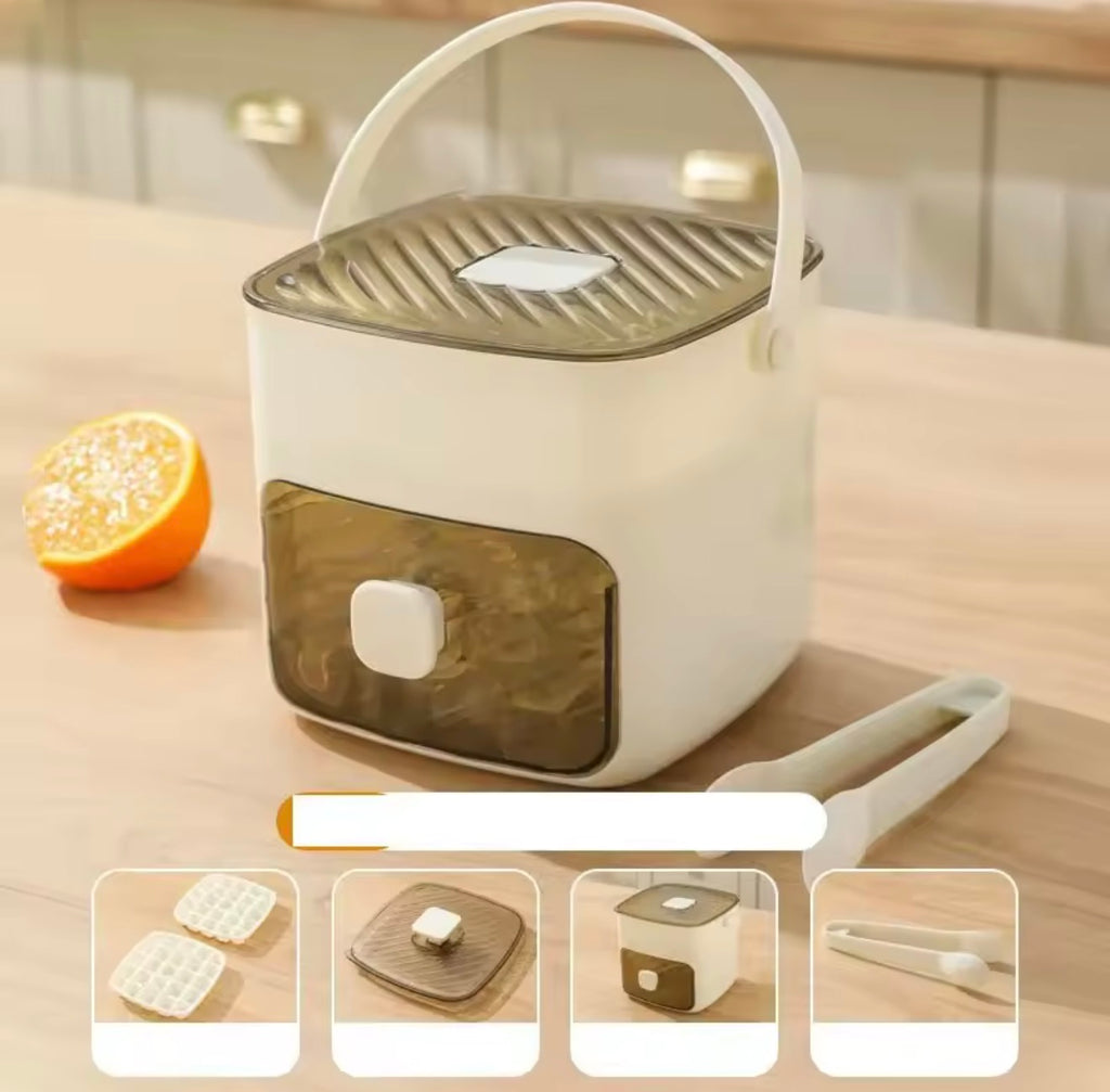 🇺🇸 US Free Shipping for US (No Minimum Spend) MTK Press Ice Tray — Double Layer, Extra Large Capacity, Includes Handle and Free Ice Tongs, Perfect for Parties and Home Use