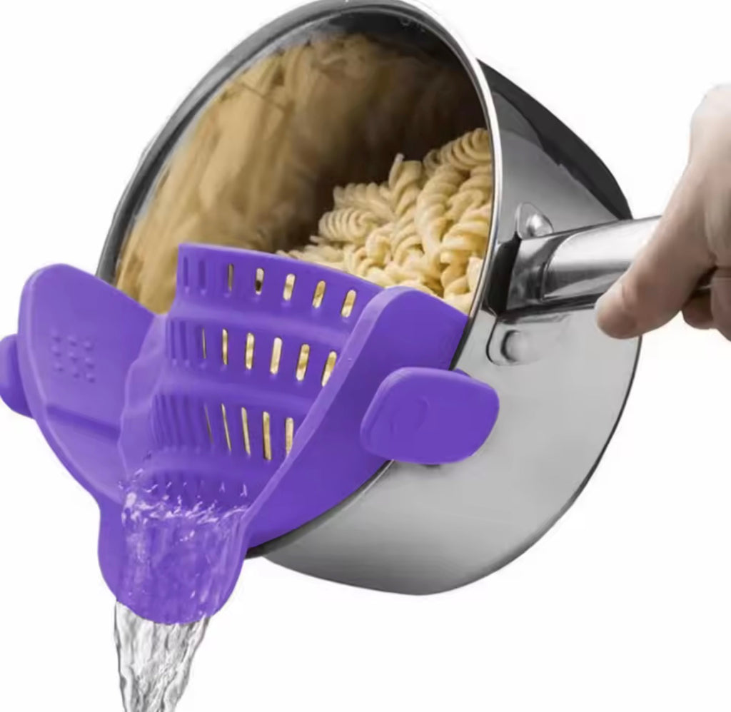 🇺🇸 US Free Shipping (No Minimum Spend) MTK Adjustable Clip-On Pot Strainer — Fits Pots, Pans & Bowls, Effortless Draining
