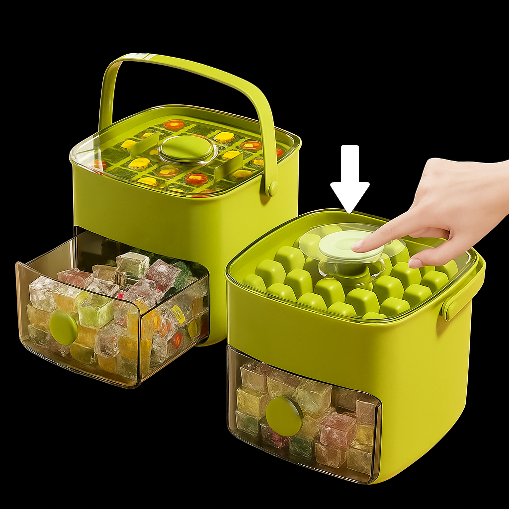 48 Grid Ice Cube Mold Reusable Refrigerator Ice Maker One Touch Easy Release Homemade Ice Cube Tray Home Ice Making Tool