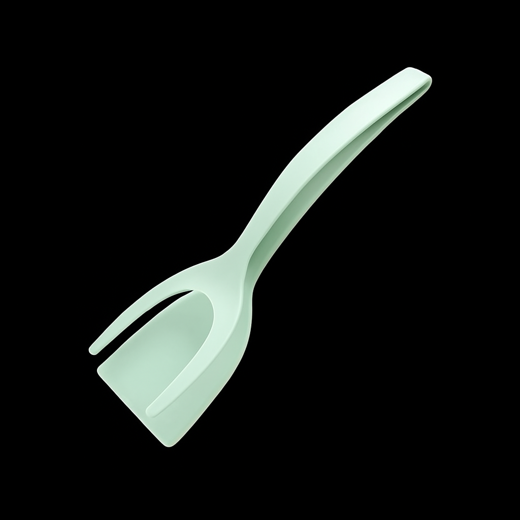 New 2 in 1 Grip Flip Spatula Tongs Egg Flipper Spatula Nylon Non Stick Coating Pancake Fish French Toast Omelet Making Tool